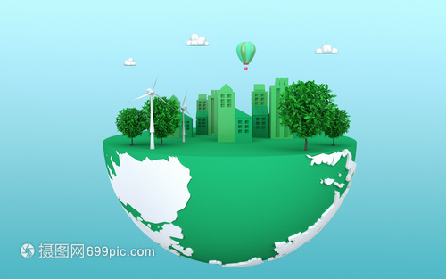 3D創(chuàng)意環(huán)保場(chǎng)景